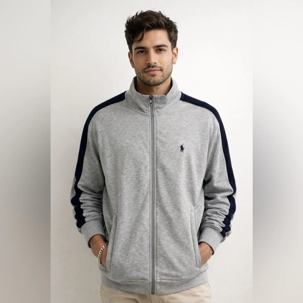 Polo Ralph Lauren Gray Track Jacket Sz. XL